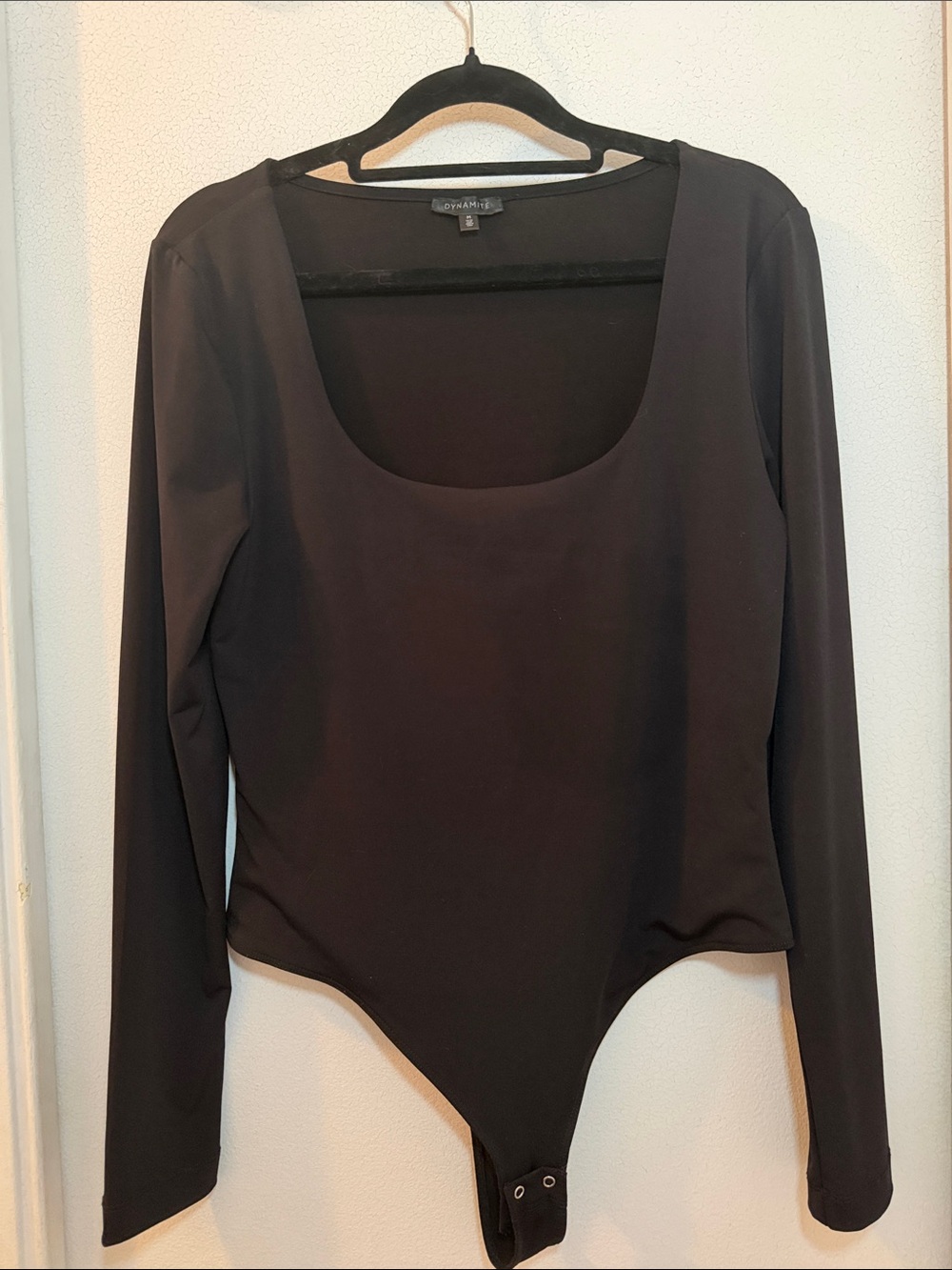 Dynamite Black Long-Sleeve Bodysuit